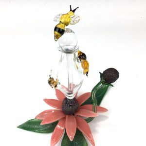 Echinacea & Bee Perfume Bottle by Loy Allen